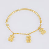 Pulso Charms Diamantados 3.85g / 13.8cm / 2.75mm Oro Amarillo 18K