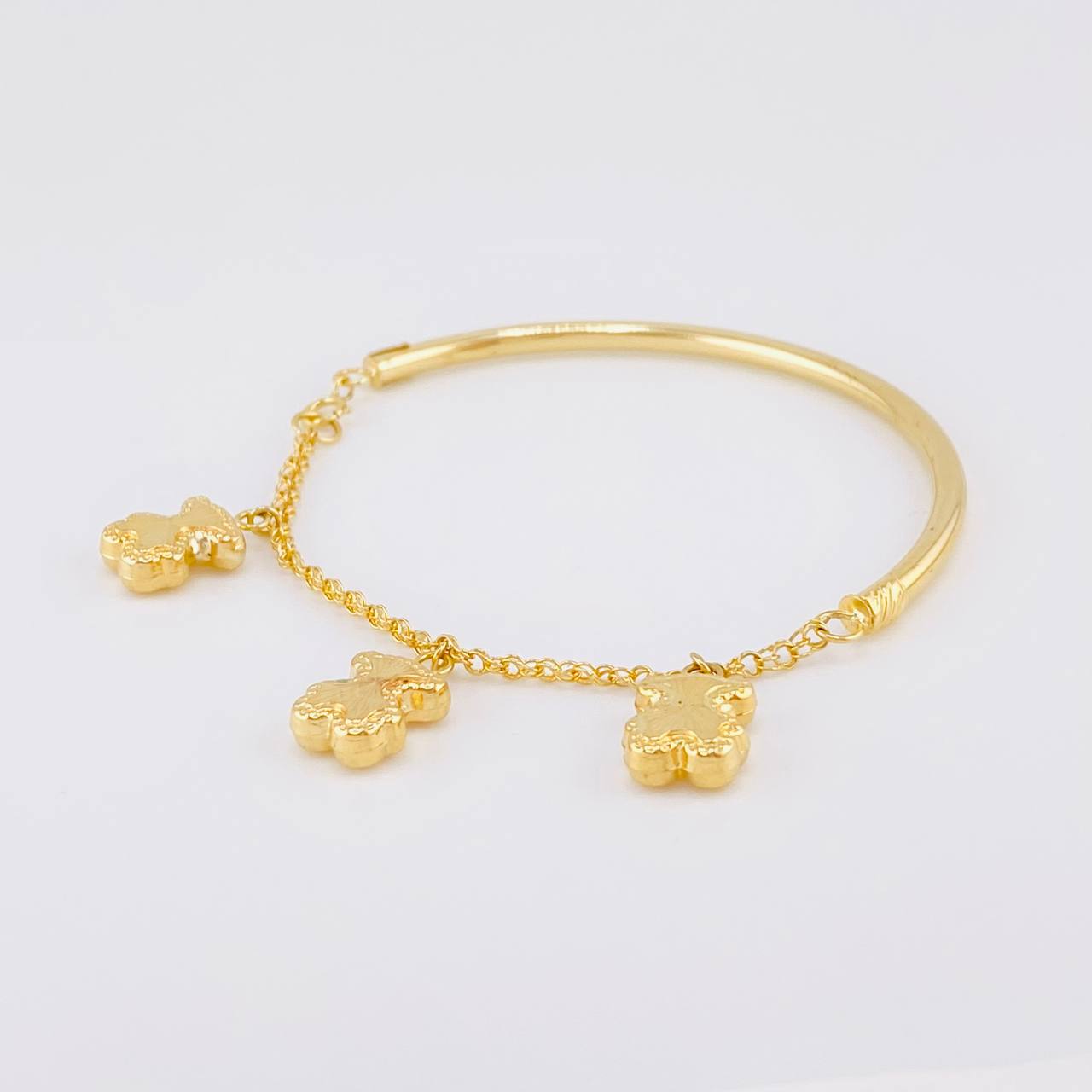 Pulso Charms Diamantados 3.85g / 13.8cm / 2.75mm Oro Amarillo 18K