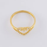 Anillo Corazón Flower 1.65g / T4 1/2 Oro Amarillo 18K