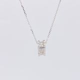 Set Cadena Aro Seguido + Dije Bv / 4.75g / 50cm Oro Blanco 18K