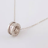 Set Cadena Aro Seguido + Dije Bv / 4.75g / 50cm Oro Blanco 18K