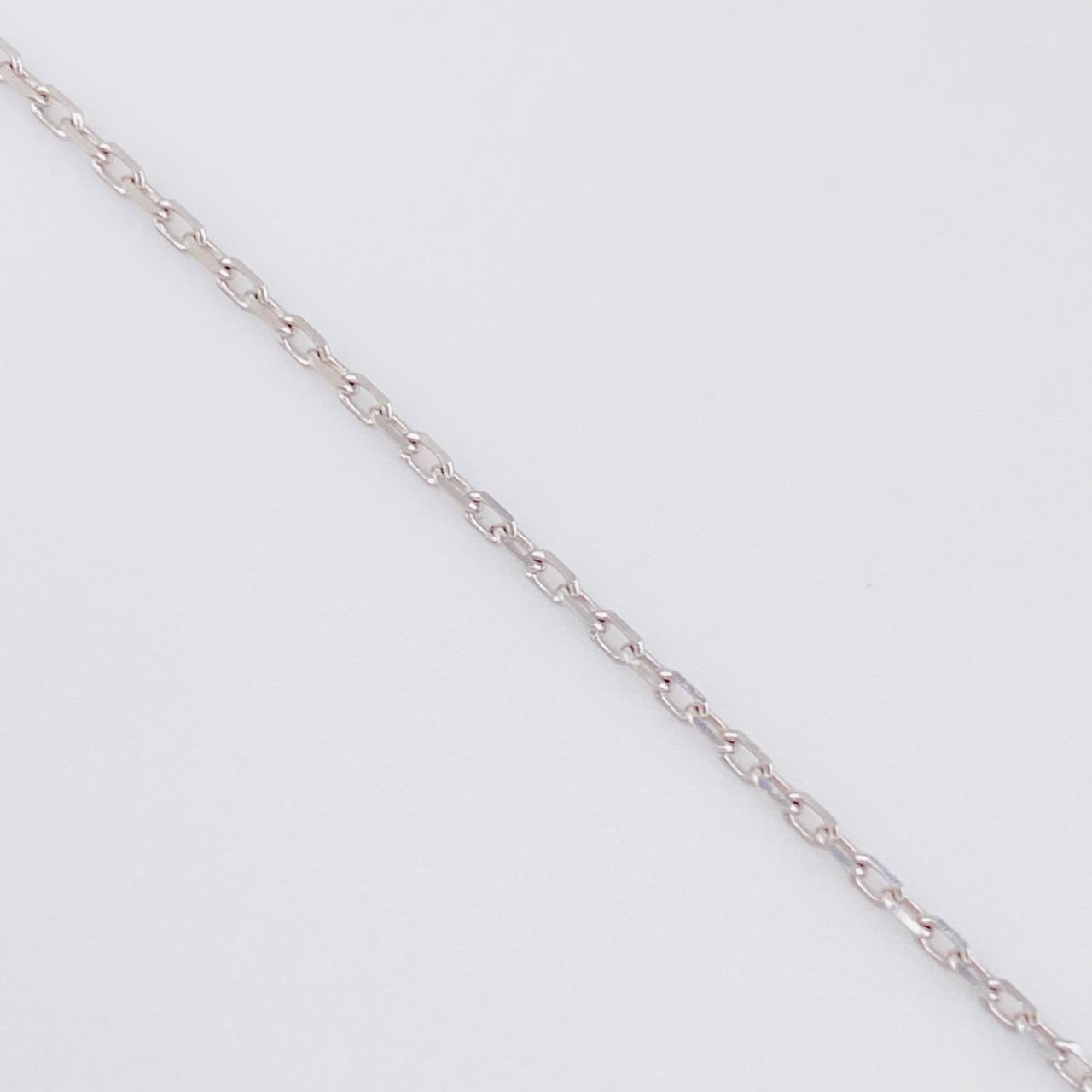 Set Cadena Aro Seguido + Dije Bv / 4.75g / 50cm Oro Blanco 18K