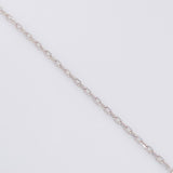 Set Cadena Aro Seguido + Dije Bv / 4.75g / 50cm Oro Blanco 18K