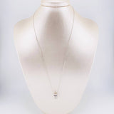 Set Cadena Aro Seguido + Dije Bv / 4.75g / 50cm Oro Blanco 18K