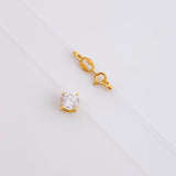 Cadena Choker Chispa Circón 0.8g / 40cm / 5mm Oro Amarillo 18K