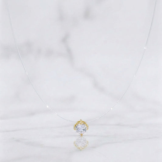 Cadena Choker Chispa Circón 0.8g / 45cm / 5mm Oro Amarillo 18K