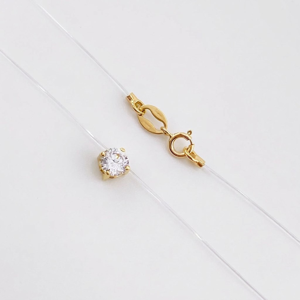 Cadena Choker Chispa Circón 0.65g / 40cm / 4mm Oro Amarillo 18K
