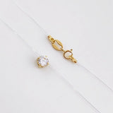 Cadena Choker Chispa Circón 0.6g / 40cm / 4mm Oro Amarillo 18K