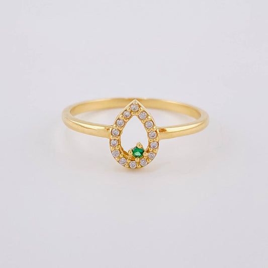 Anillo Gota Chispa 1.95 g / T7 Oro Amarillo 18K