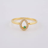 Anillo Gota Chispa 1.95 g / T7 3/4 Oro Amarillo 18K