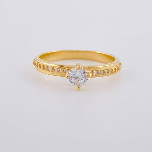 Anillo Solitario Cuatro Garras 2.35 g / T6 1/4 Oro Amarillo 18K