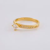 Anillo Solitario Cuatro Garras 2.55 g / T7 1/4 Oro Amarillo 18K