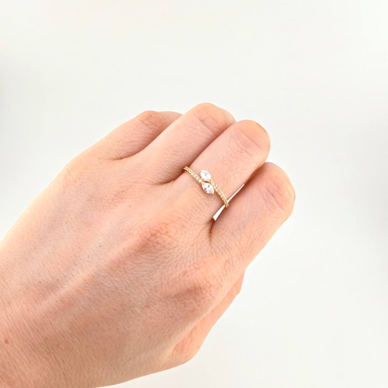 Anillo Dos Colas 2.05 g / T7 3/4 Oro Amarillo 18K