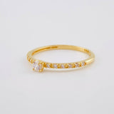 Anillo Solitario Chispas 1.35 g / T6 3/4 Oro Amarillo 18K
