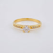 Anillo Solitario Cuatro Garras 2.8 g / T8 Oro Amarillo 18K