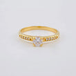 Anillo Solitario Cuatro Garras 2.1 g / T6 1/2 Oro Amarillo 18K