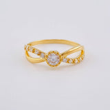 Anillo Solitario Entrelazado 2.15 g / T7 3/4 Oro Amarillo 18K
