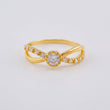 Anillo Solitario Entrelazado 2.15 g / T7 Oro Amarillo 18K