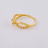 Anillo Solitario Entrelazado 2.15 g / T7 3/4 Oro Amarillo 18K