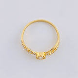 Anillo Solitario Entrelazado 2.15 g / T7 Oro Amarillo 18K