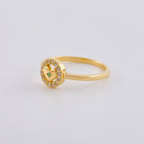 Anillo Corazón Central 2 g / T7 3/4 Oro Amarillo 18K