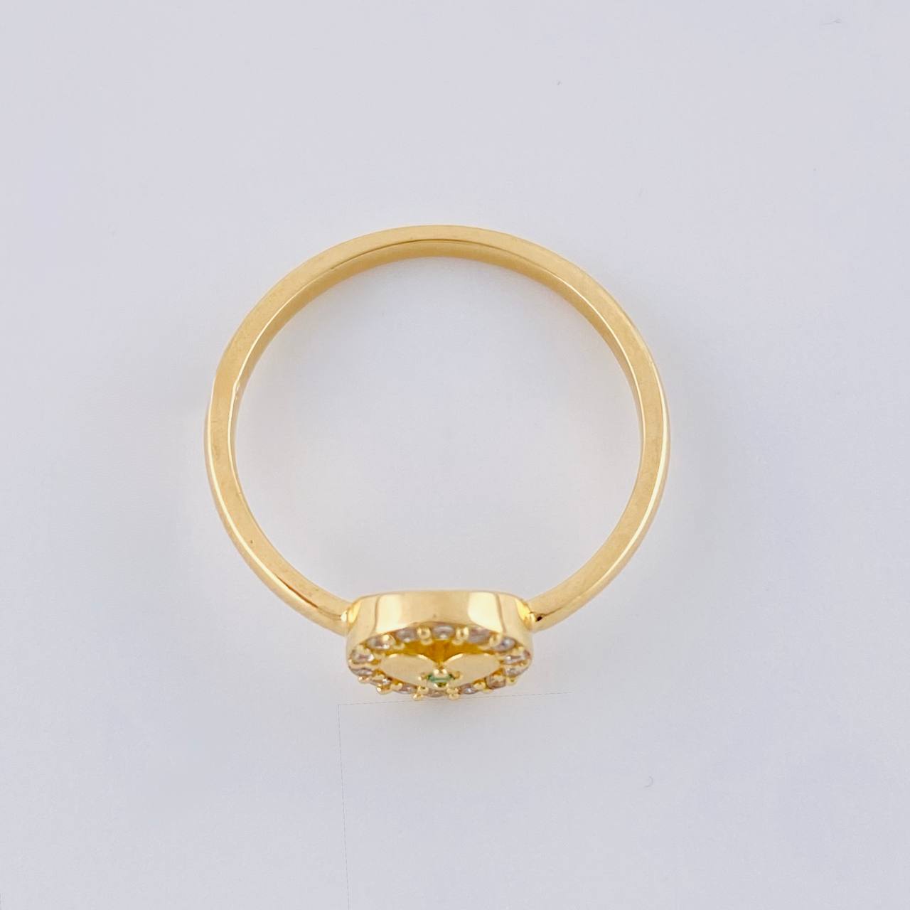 Anillo Aro Corazón Central 1.9 g / T6 Oro Amarillo 18K