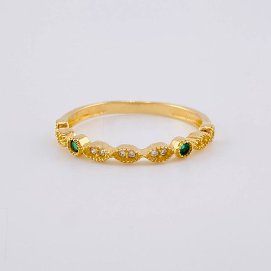 Anillo Linea De Ojos 1.55 g / T7 Oro Amarillo 18K