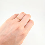 Anillo Linea De Ojos 1.55 g / T7 Oro Amarillo 18K