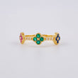 Anillo Trío Trebol 2.75 g / T7 3/4 Oro Amarillo 18K