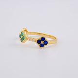 Anillo Trío Trebol 2.75 g / T7 3/4 Oro Amarillo 18K