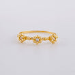 Anillo Trío Flores 1.6 g / T7 Oro Amarillo 18K
