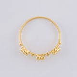 Anillo Trío Flores 1.6 g / T7 Oro Amarillo 18K