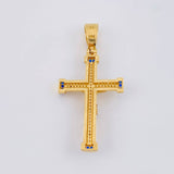 Dije Cruz Cristo Tornillo 7.85 g / 5.2 cm Dos Oros Amarillo Blanco 18K