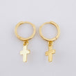 Candongas Cruz 1.5 g / 3.2 cm Oro Amarillo 18K