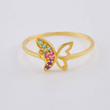 Anillo Silueta Mariposa 0.95 g / T5 1/2 Oro Amarillo 18K