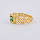 Anillo Marco Cuadro Enmallado 1.9 g / T7 3/4 Oro Amarillo 18K
