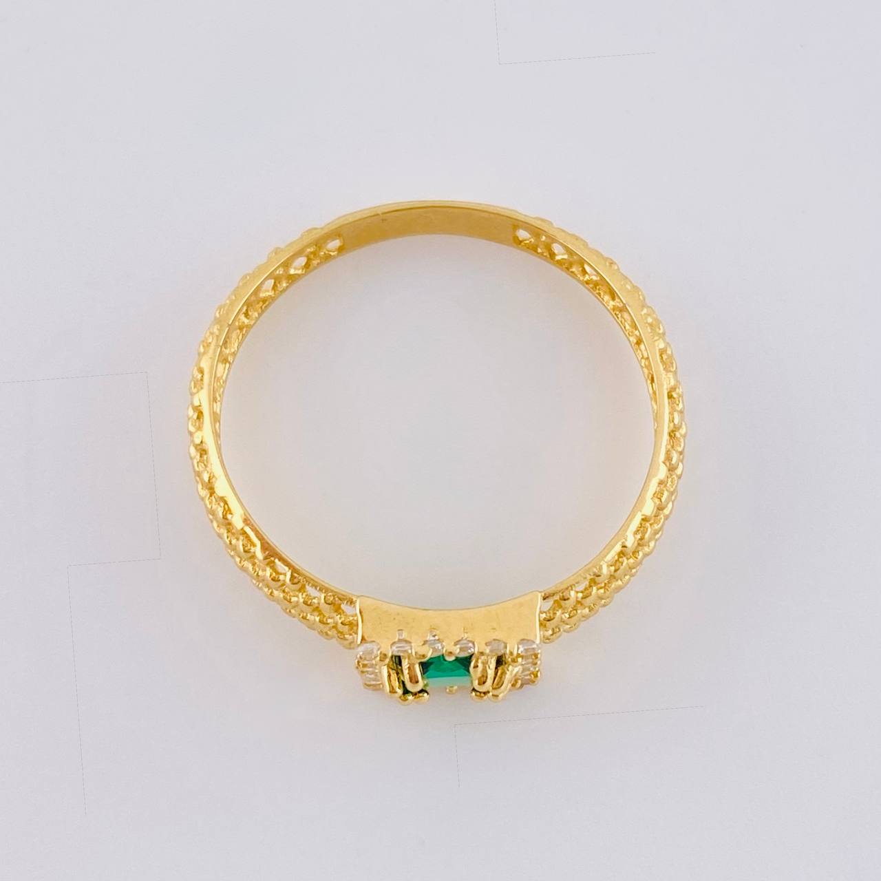 Anillo Marco Cuadro Enmallado 1.9 g / T7 3/4 Oro Amarillo 18K