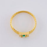 Anillo Marco Cuadro Enmallado 1.9 g / T7 3/4 Oro Amarillo 18K