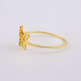 Anillo Silueta Mariposa 1 g / T7 1/2 Oro Amarillo 18K