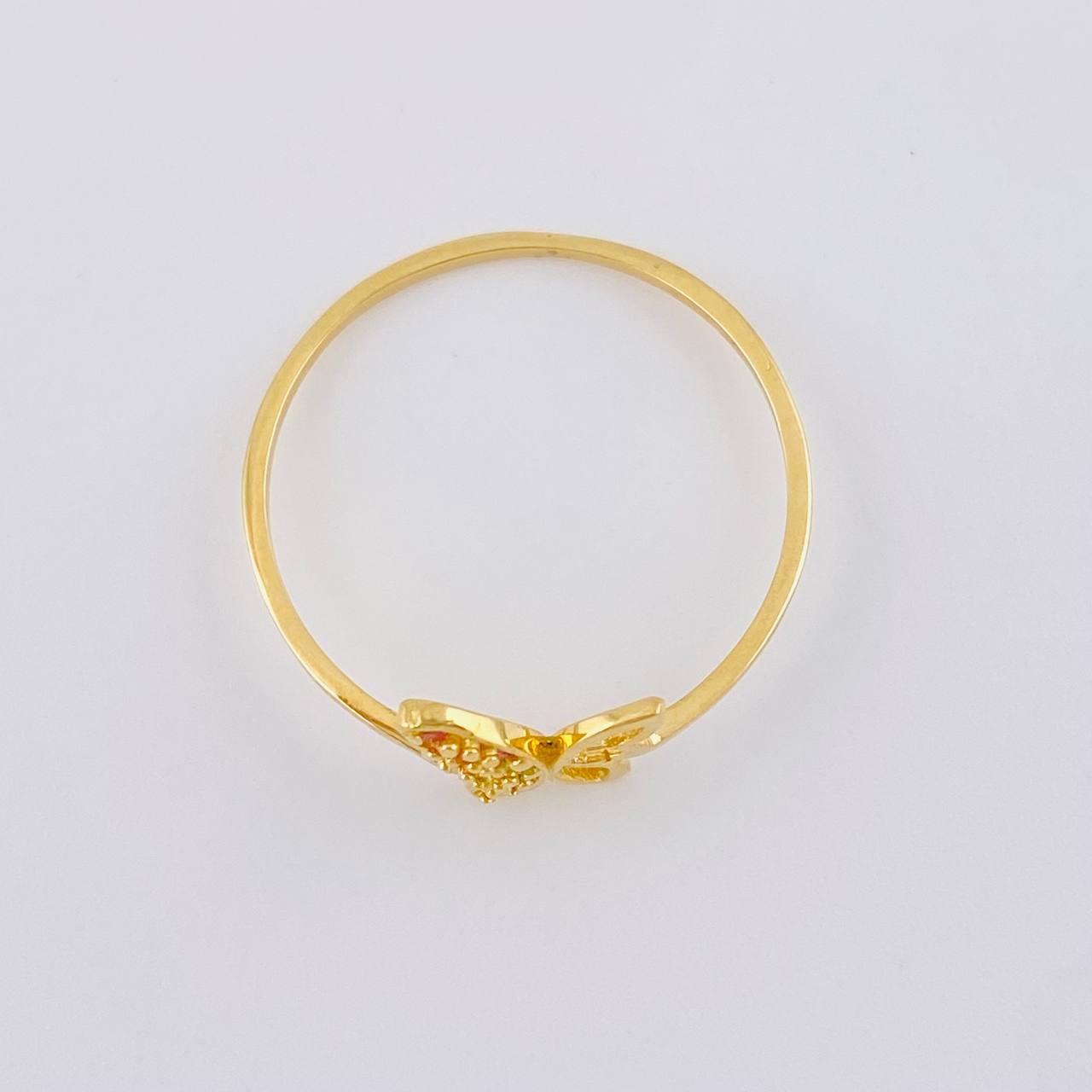 Anillo Silueta Mariposa 1 g / T7 1/2 Oro Amarillo 18K