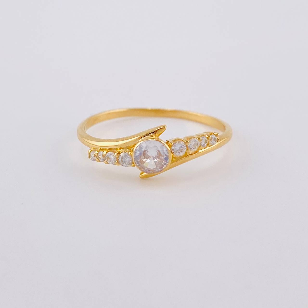 Anillo Carril Linea Convers 1.65 g / T7 Oro Amarillo 18K