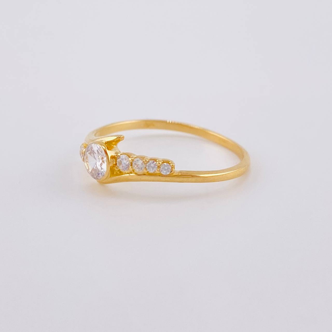 Anillo Carril Linea Convers 1.65 g / T7 Oro Amarillo 18K