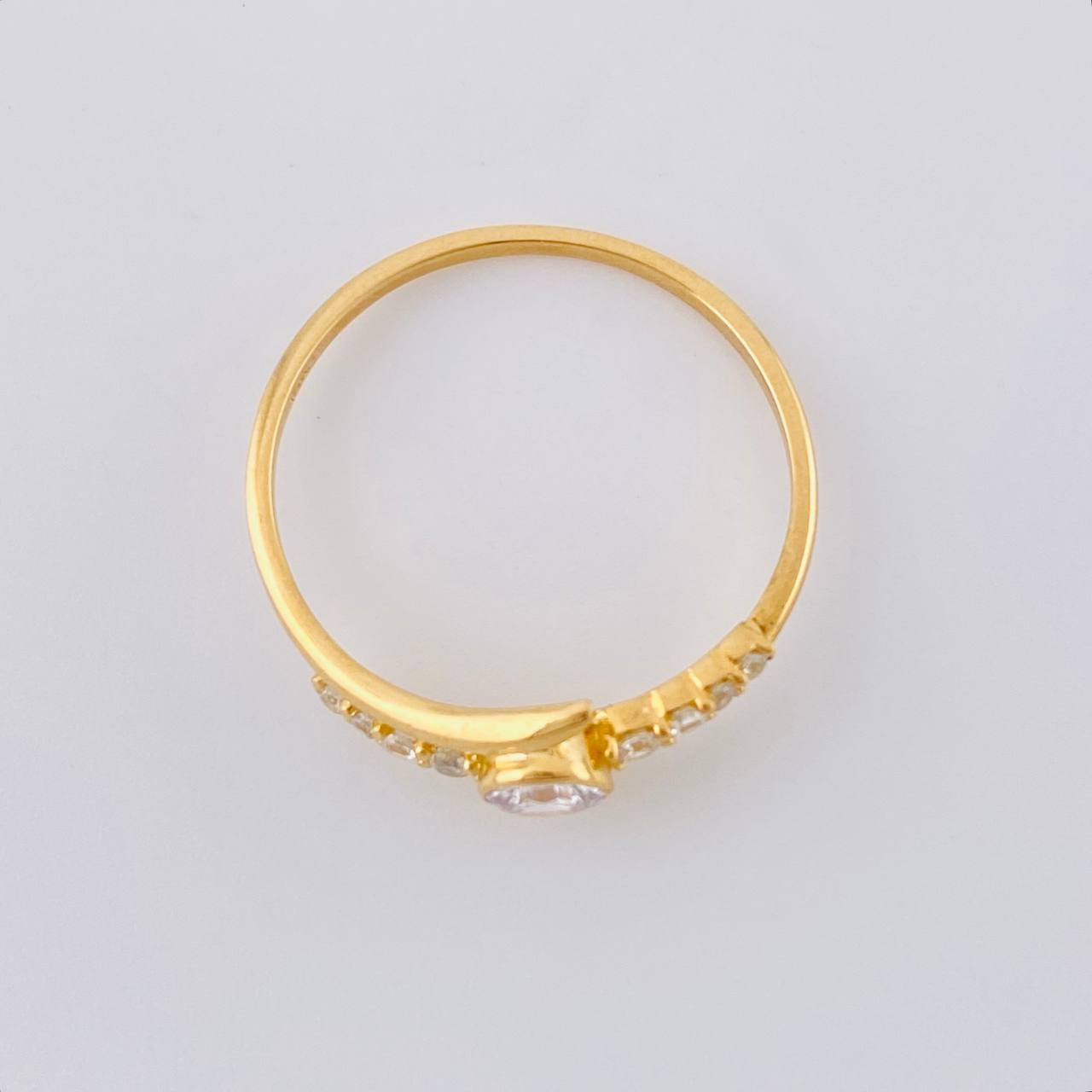 Anillo Carril Linea Convers 1.65 g / T7 Oro Amarillo 18K