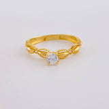 Anillo Solitario Conchas Infinitas 1.7 g / T6 1/2 Oro Amarillo 18K