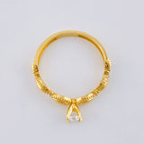 Anillo Solitario Conchas Infinitas 1.7 g / T6 1/2 Oro Amarillo 18K
