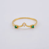 Anillo Cinturon De Orion En V 1.05 g / T6 3/4 Oro Amarillo 18K