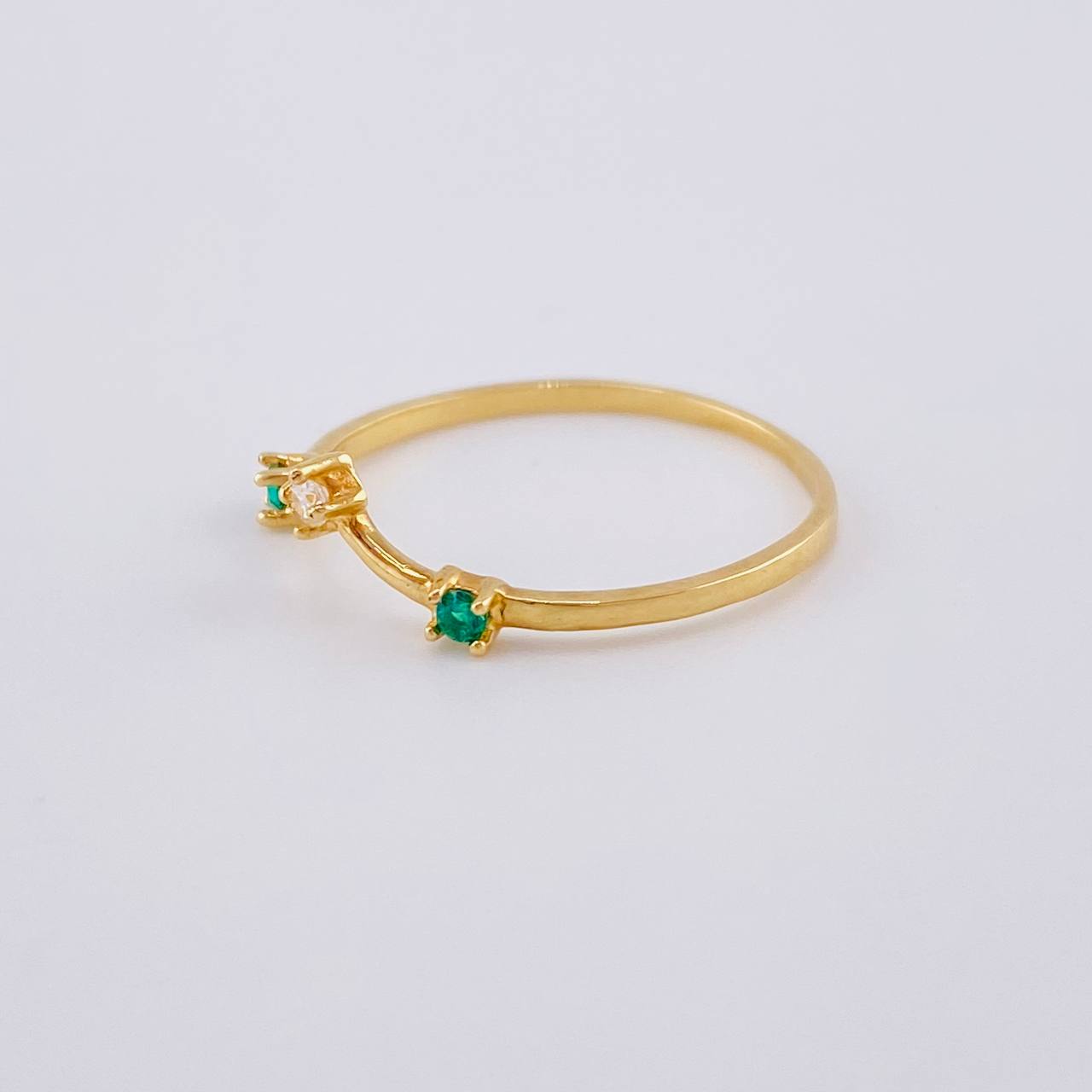 Anillo Cinturon De Orion En V 1.05 g / T6 3/4 Oro Amarillo 18K