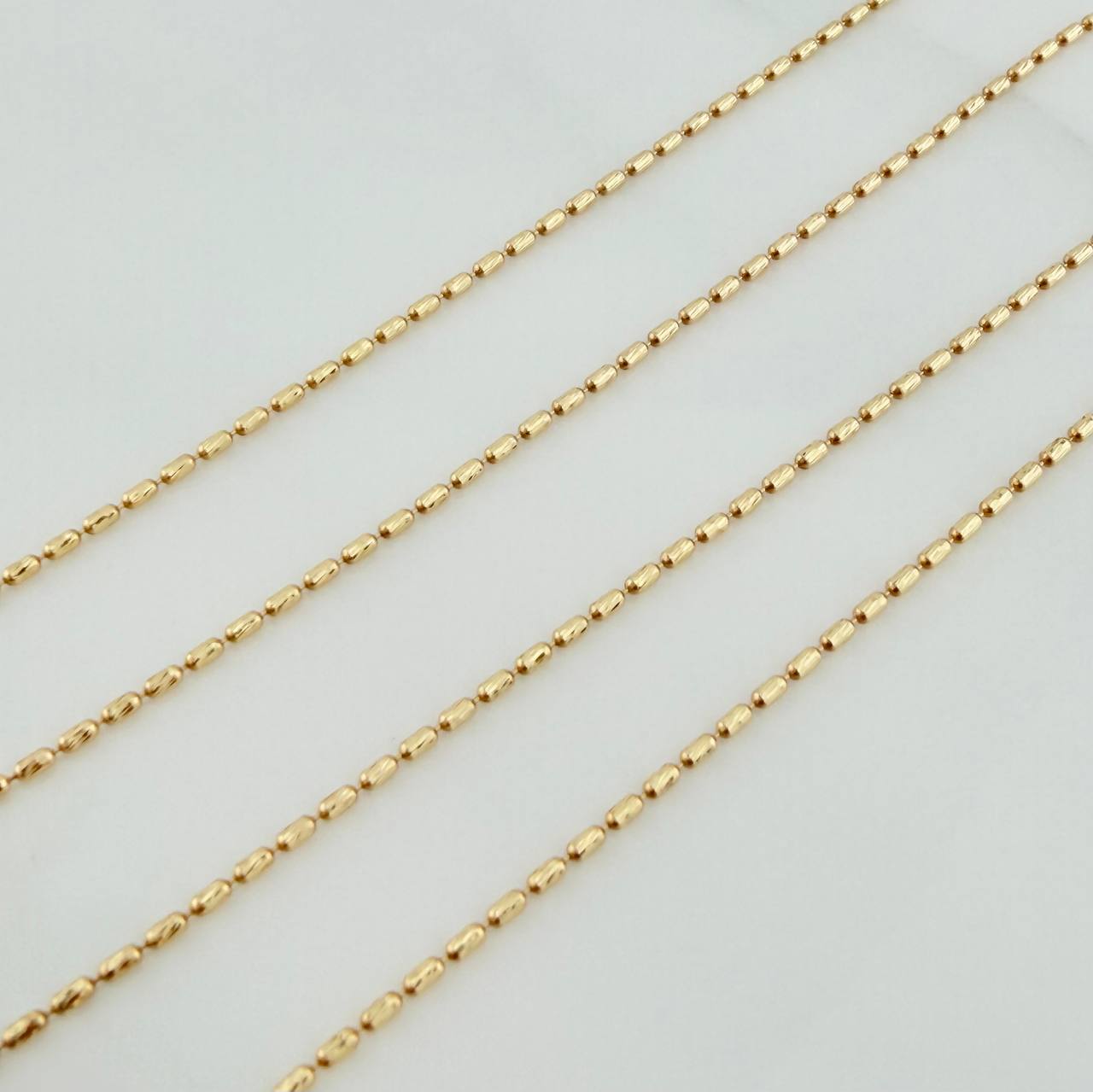 Cadena Morse 2gr / 45.7cm / 0.8mm Oro Amarillo 18K