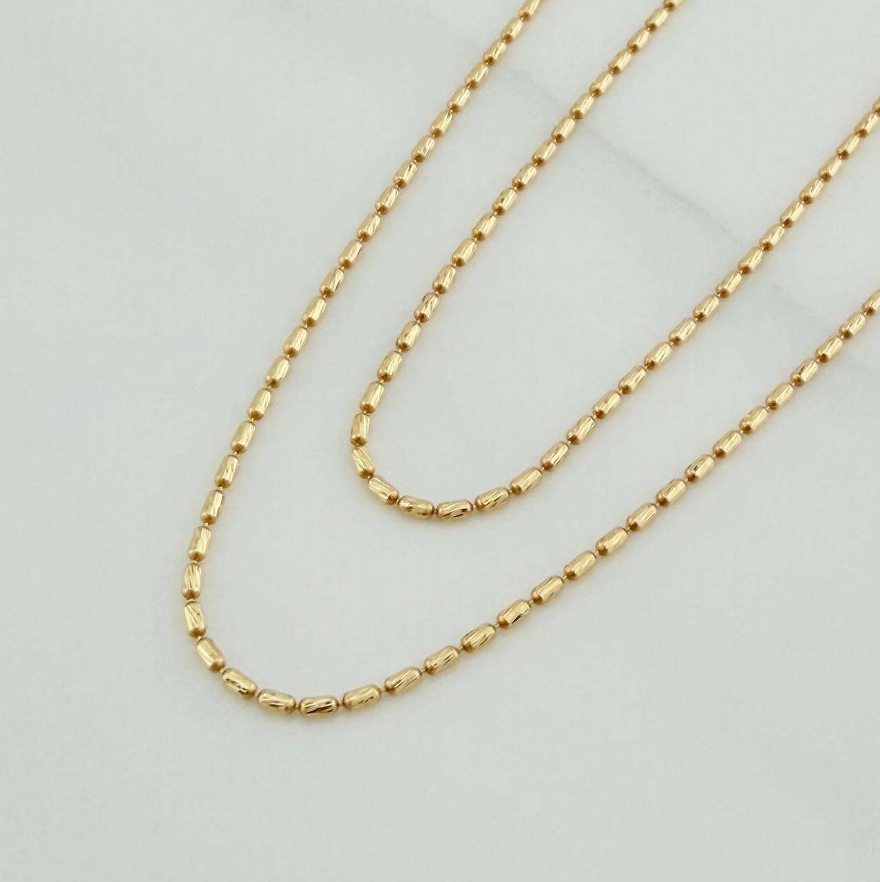 Cadena Morse 2gr / 45.7cm / 0.8mm Oro Amarillo 18K