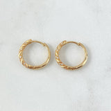 Candongas Baston 3.4gr / 1.7cm / Circones Blancos  Oro Amarillo 18K ©